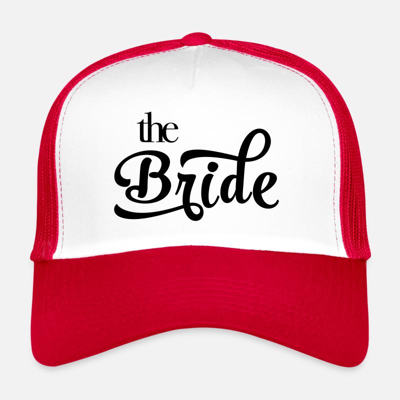 The Bride, die Braut - Trucker Cap - Weiß/Rot