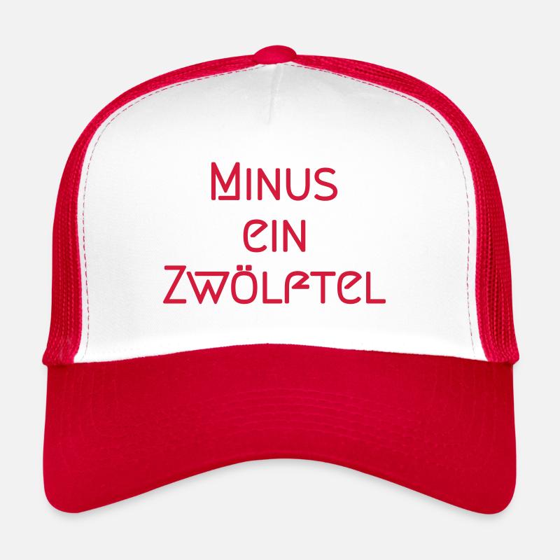 Minus ein Zwölftel in Buchstaben Trucker Cap