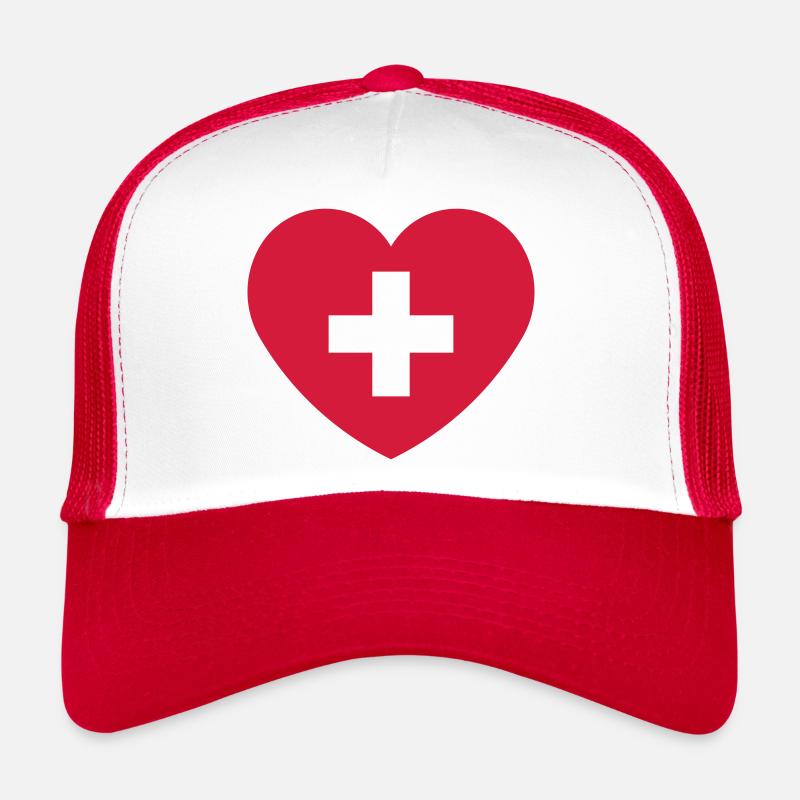 Herz Mit Schweizerkreuz (Schweiz / 1C) Trucker Cap