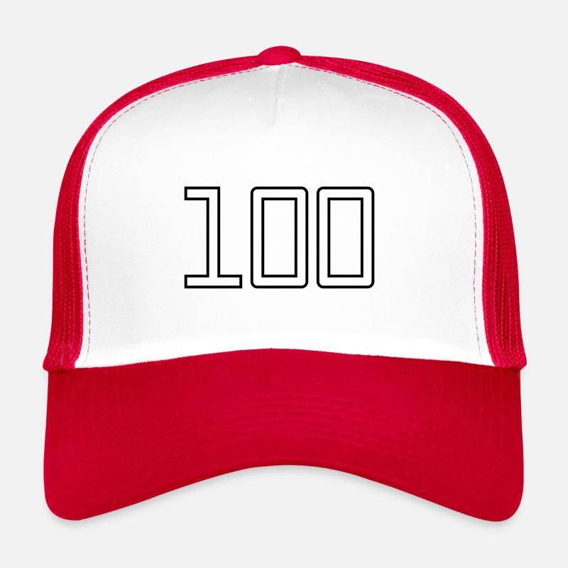 Numéro 100 (Style Université) Casquette trucker 