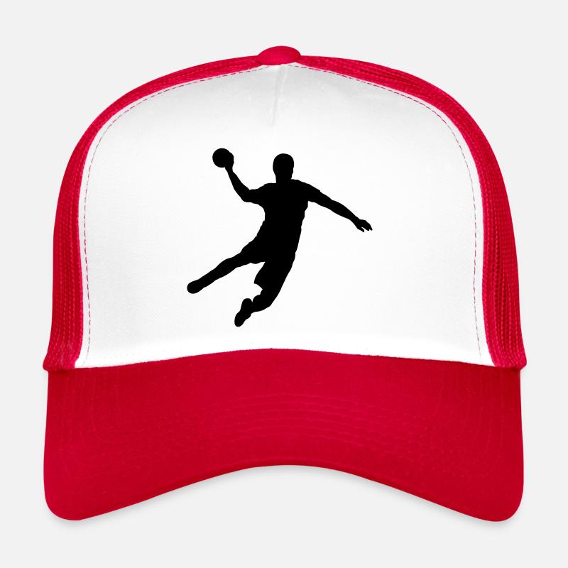 Handball - Casquette trucker  - blanc/rouge