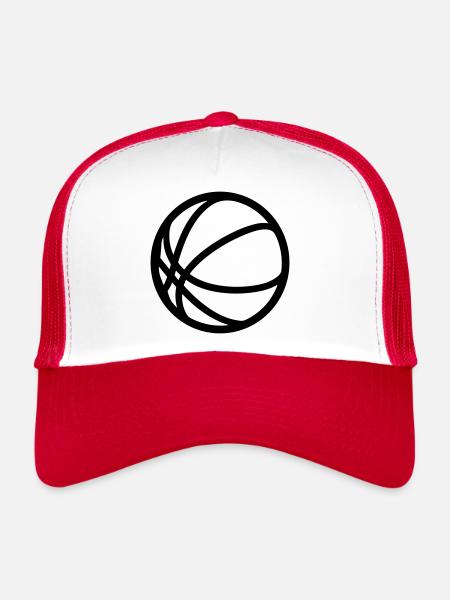 Basketball - Trucker Cap - white/red - Front