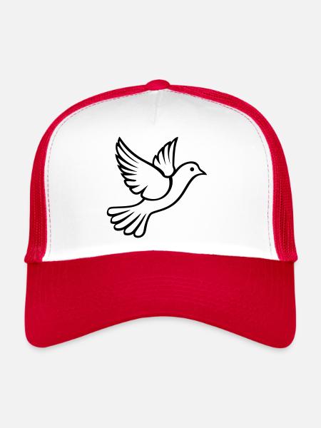Dove - Trucker Cap - white/red - Front