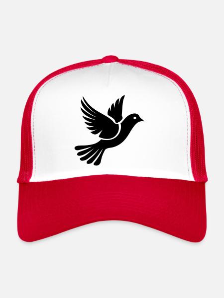 Dove - Trucker Cap - white/red - Front