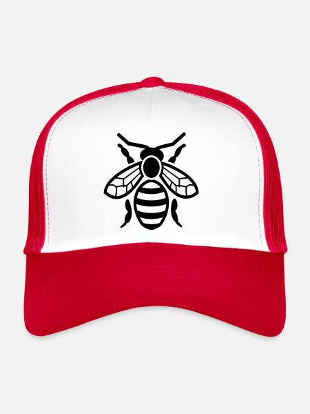 Bee - Trucker Cap - white/red - Front
