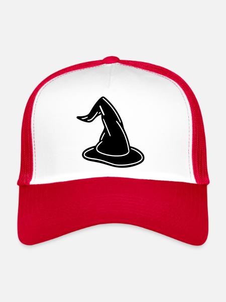 Magischer Hut - Trucker Cap - Weiß/Rot - Vorne