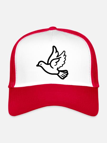 Dove - Trucker Cap - white/red - Front