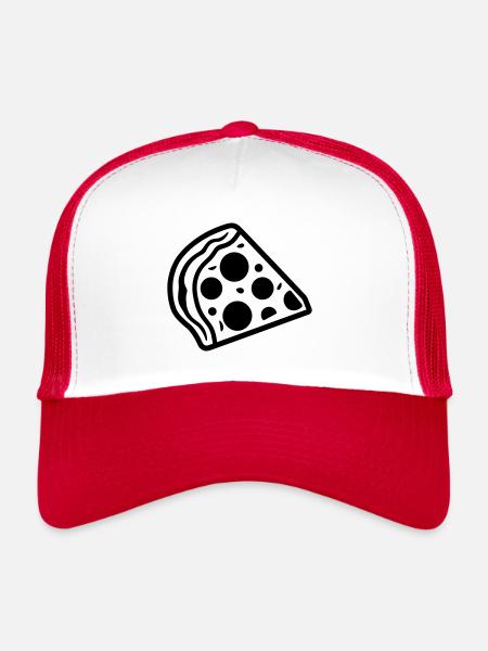 pizza - Trucker Cap - white/red - Front
