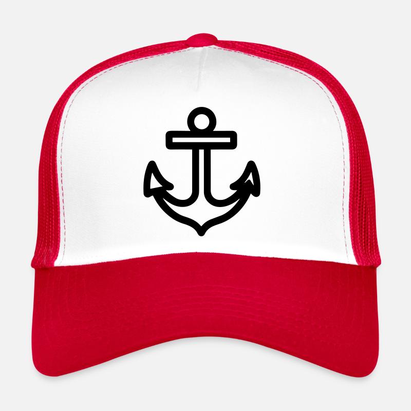 Anker - Trucker Cap - Weiß/Rot