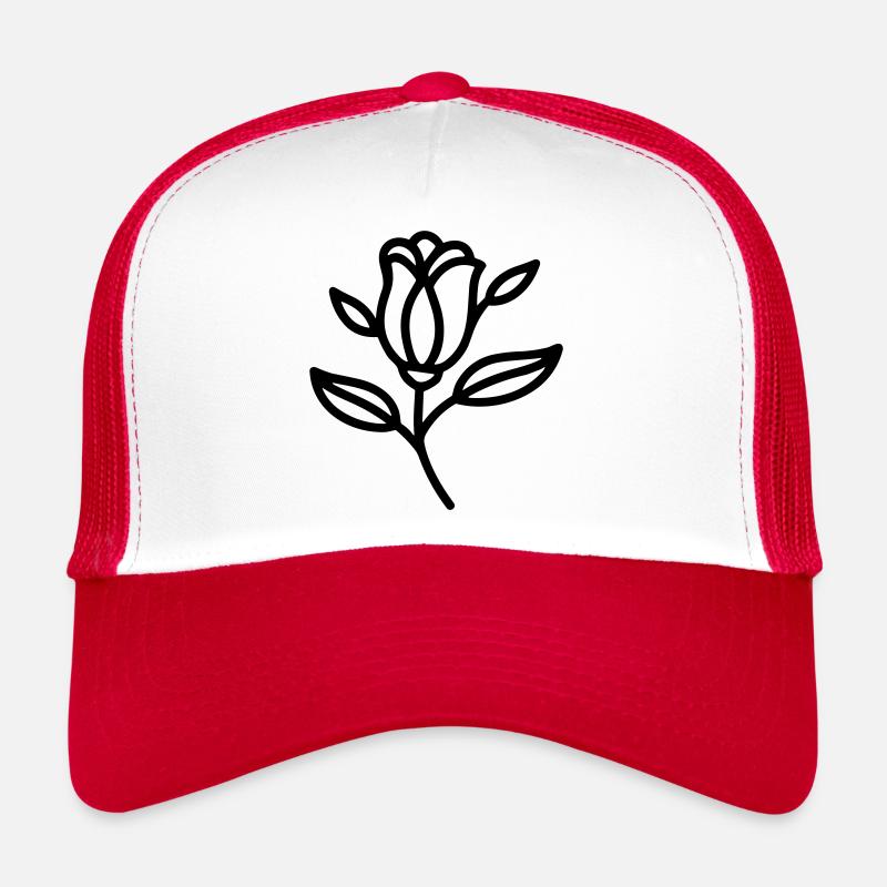 Fleur rose Casquette trucker 