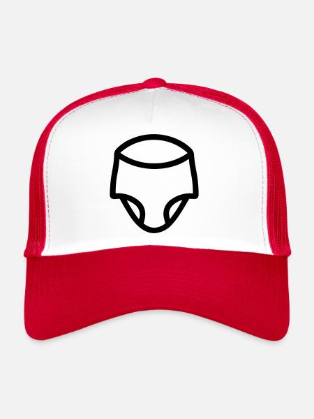 Layer - Trucker Cap - white/red - Front