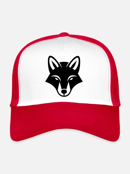 fox - Trucker Cap - white/red - Front