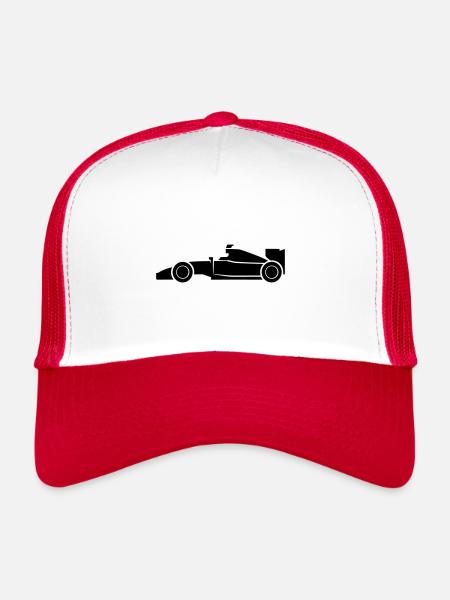 Race car - Trucker Cap - white/red - Front