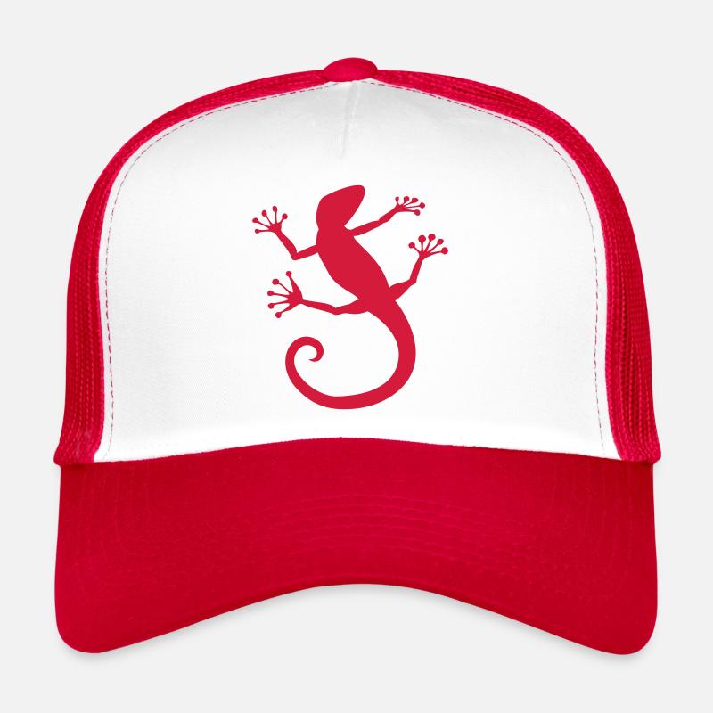 Power animal lizard - Trucker Cap - white/red