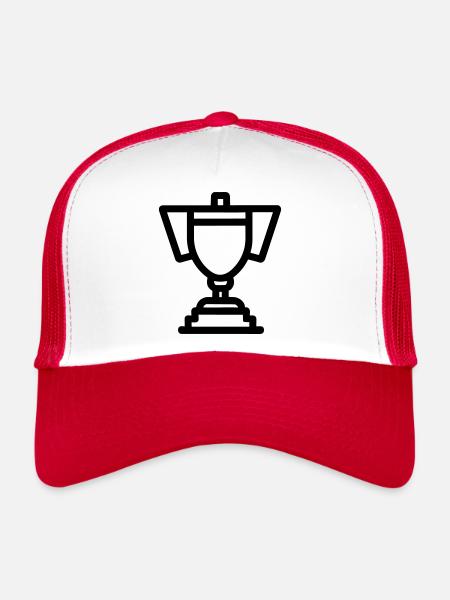 trophy - Trucker Cap - white/red - Front