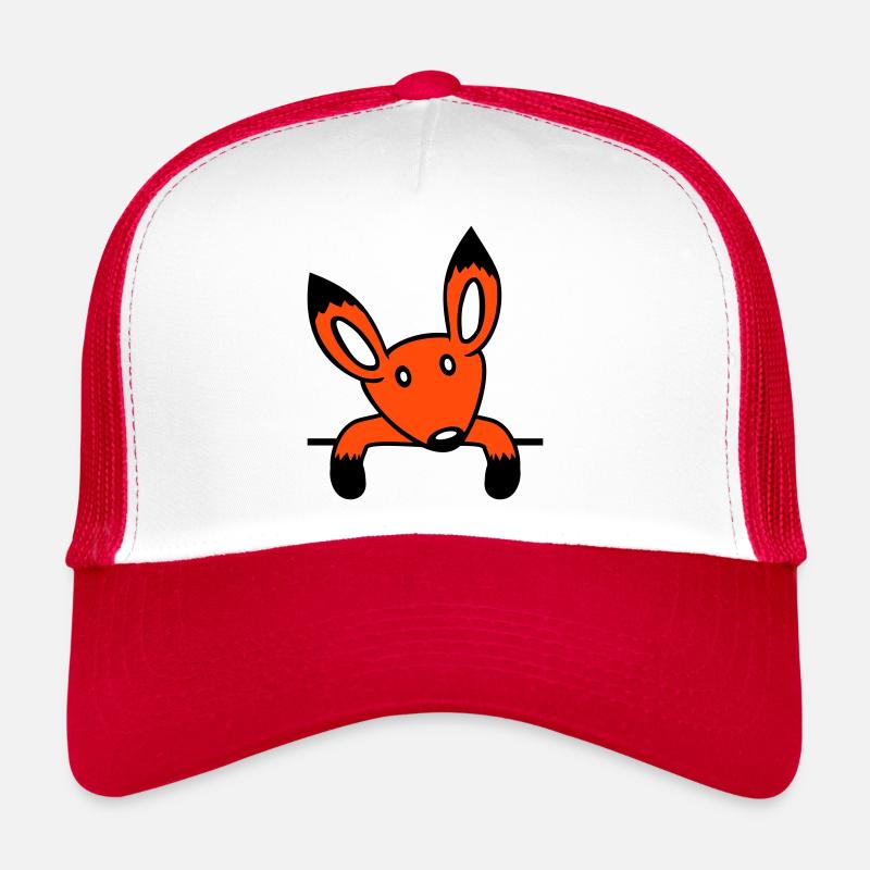 Fuchs Rotfuchs Hinter Zaun Mauer Wand Guckt Süß Trucker Cap