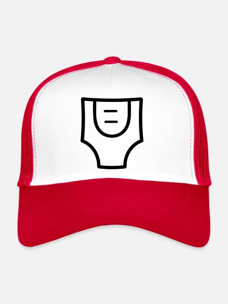 Layer - Trucker Cap - white/red - Front