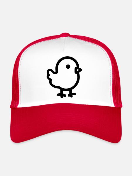 Küken - Trucker Cap - Weiß/Rot - Vorne