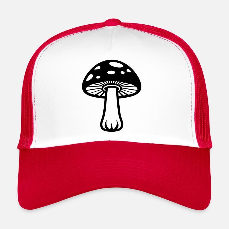 mushroom - Trucker Cap - white/red