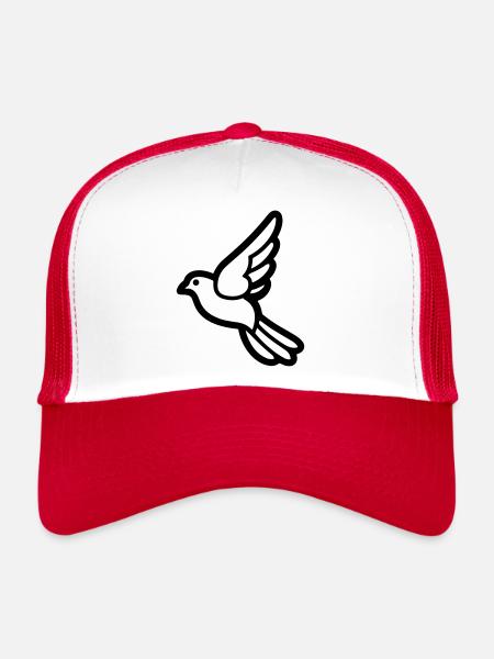 Dove - Trucker Cap - white/red - Front