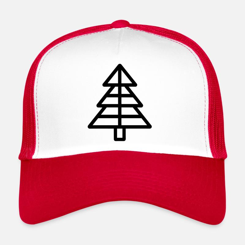 Weihnachtsbaum - Trucker Cap - Weiß/Rot
