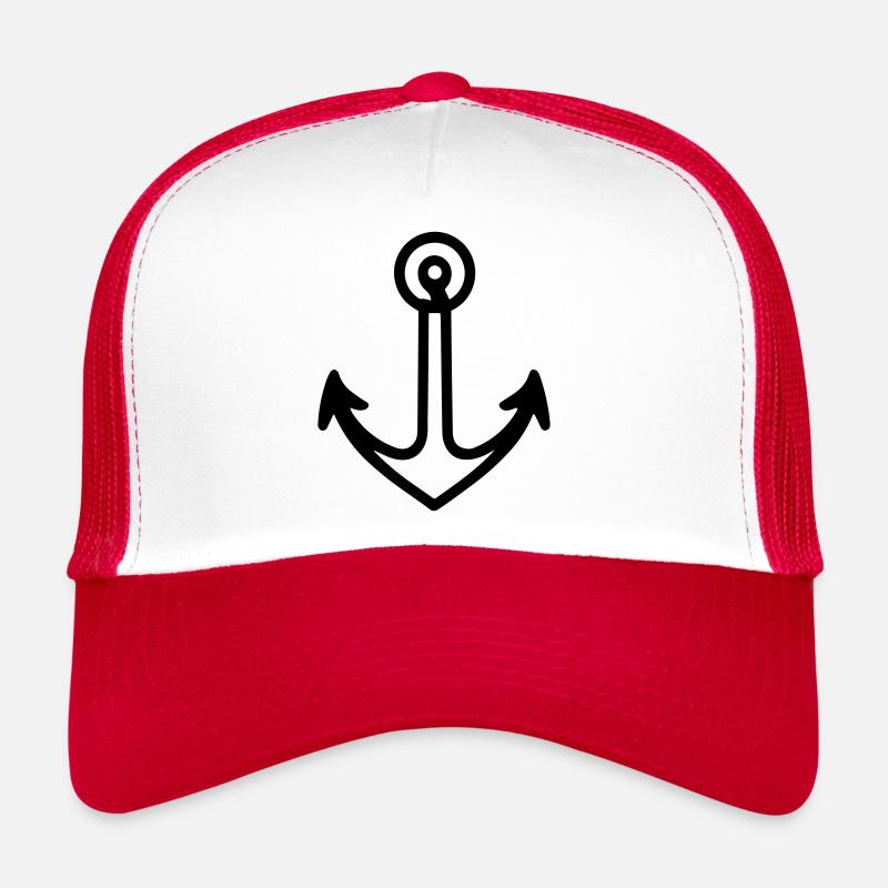 Anker - Trucker Cap - Weiß/Rot