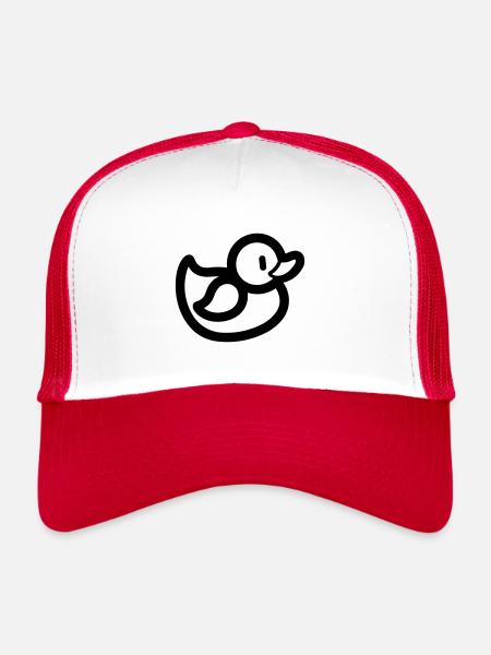 Canard - Casquette trucker  - blanc/rouge - Devant