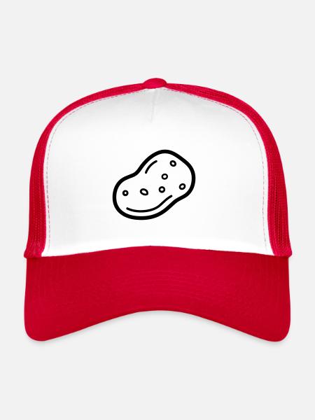 patate - Casquette trucker  - blanc/rouge - Devant