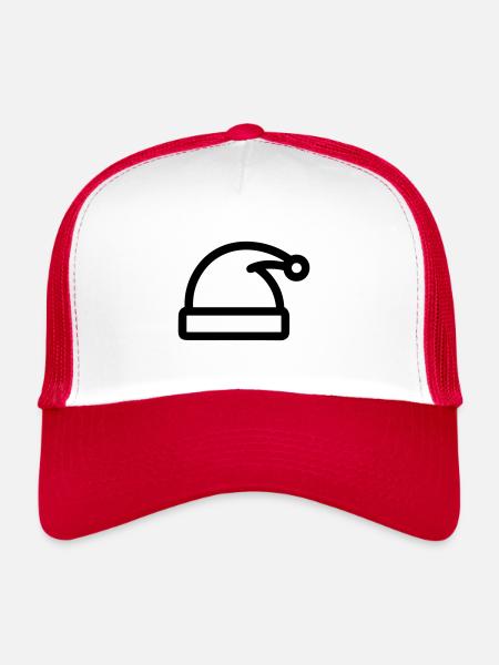 Christmas hat - Trucker Cap - white/red - Front