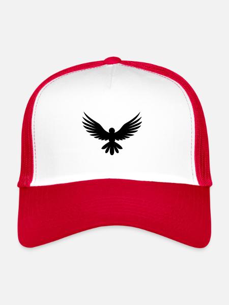 hawk - Trucker Cap - white/red - Front