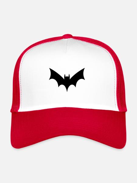 Bat - Trucker Cap - white/red - Front