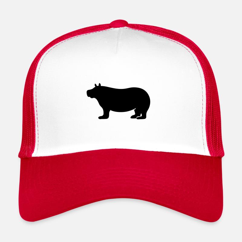 Nilpferd - Trucker Cap - Weiß/Rot