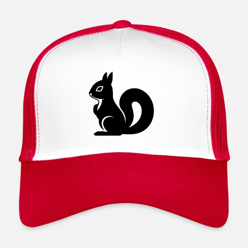 Eichhörnchen - Trucker Cap - Weiß/Rot