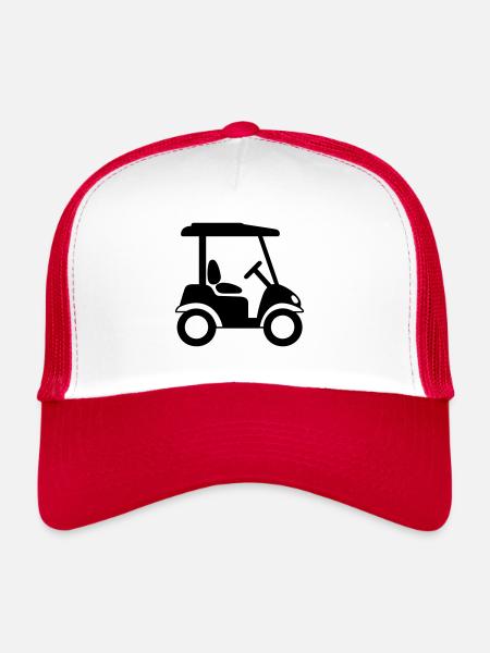 Golf Car - Trucker Cap - white/red - Front
