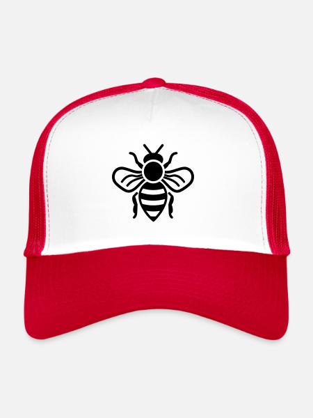 Bee - Trucker Cap - white/red - Front