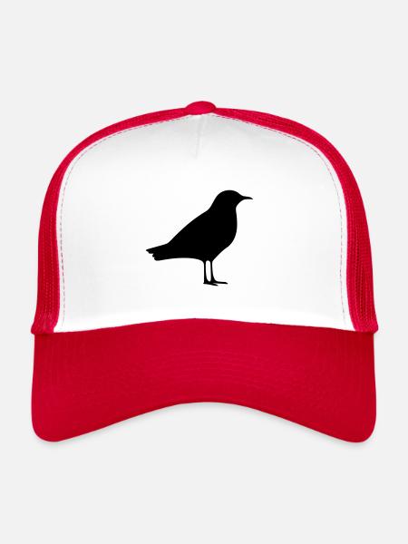 Seagull - Trucker Cap - white/red - Front