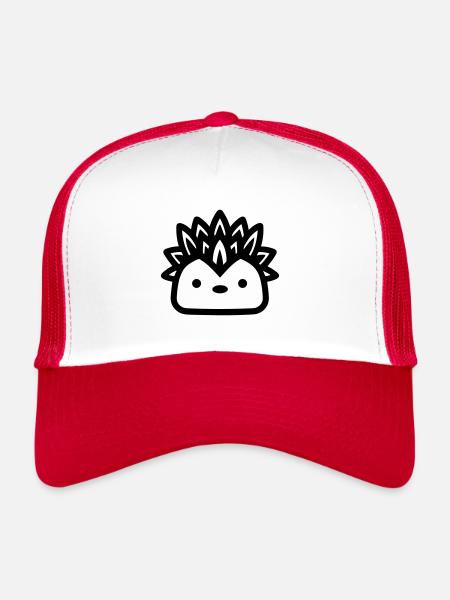 Igel - Trucker Cap - Weiß/Rot - Vorne