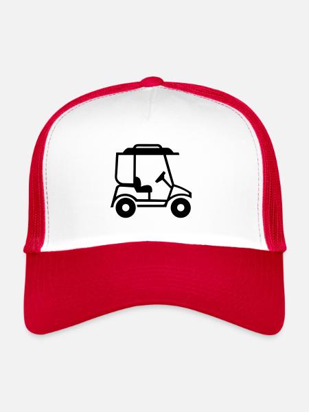 Golf Car - Trucker Cap - white/red - Front