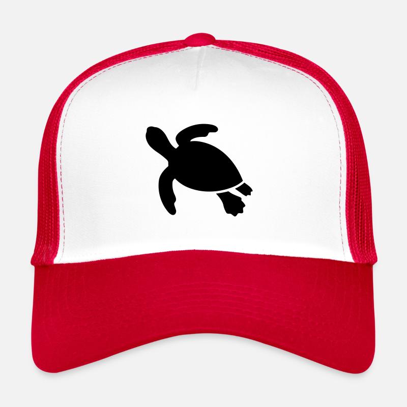 Schildkröte - Trucker Cap - Weiß/Rot