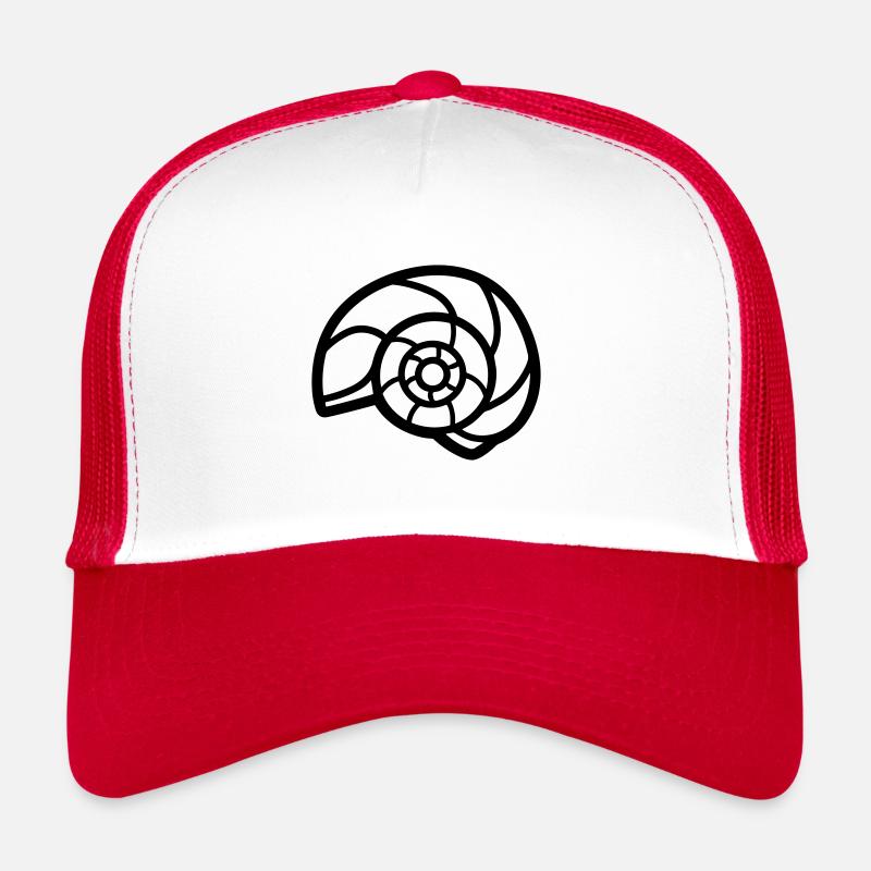Muschel - Trucker Cap - Weiß/Rot