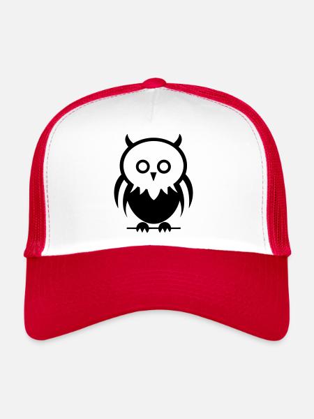 Steinkauz - Trucker Cap - Weiß/Rot - Vorne
