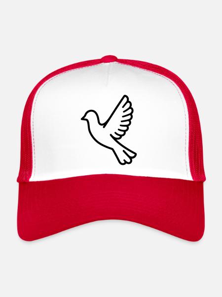 Dove - Trucker Cap - white/red - Front