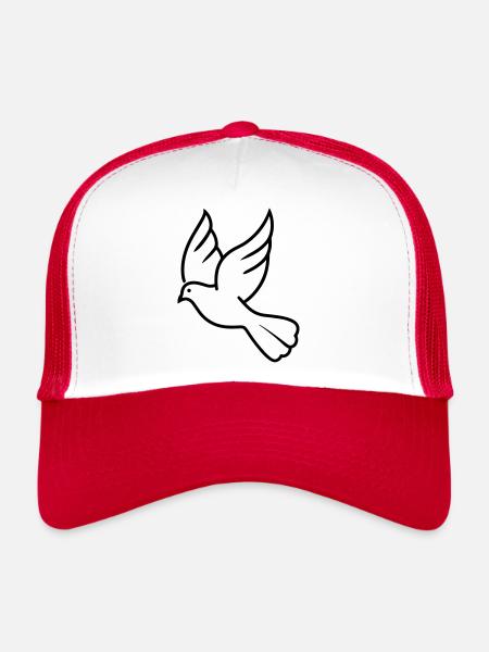 Dove - Trucker Cap - white/red - Front