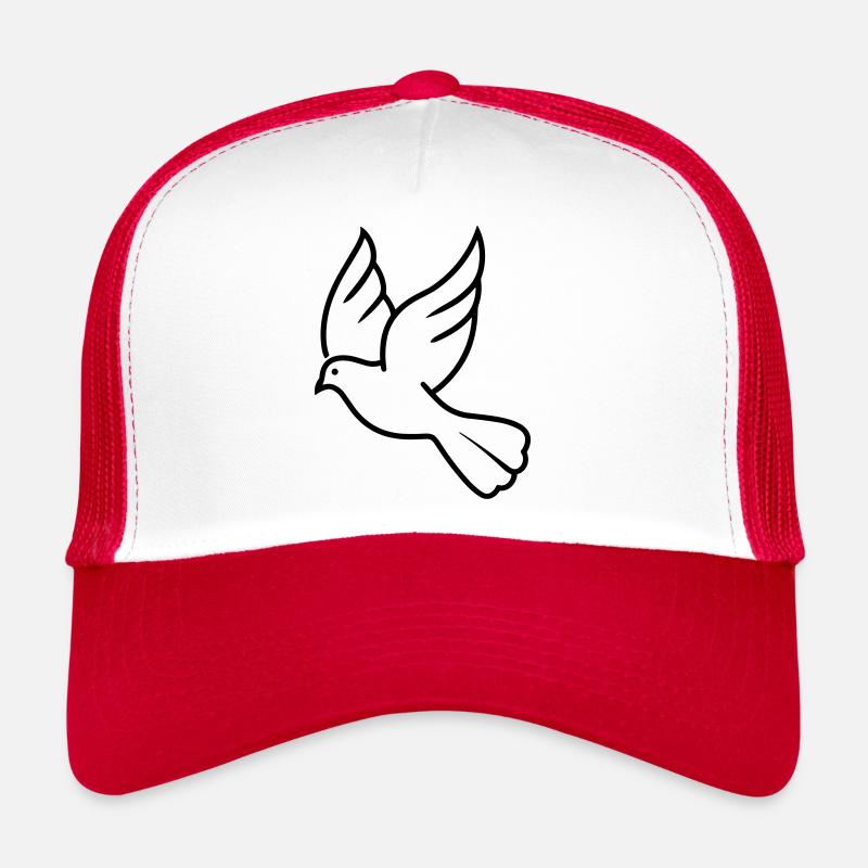 Taube - Trucker Cap - Weiß/Rot