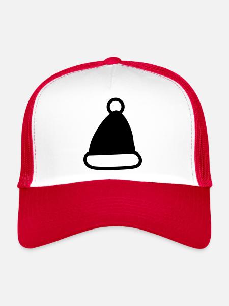 Christmas hat - Trucker Cap - white/red - Front
