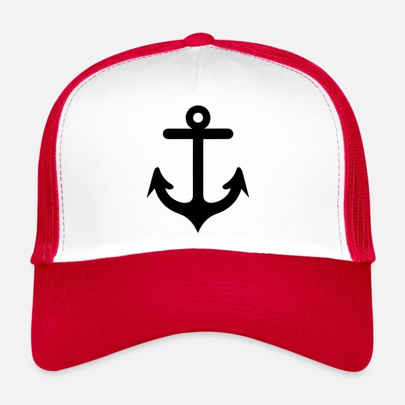 Anker - Trucker Cap - Weiß/Rot