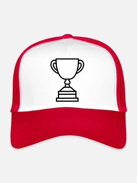 trophy - Trucker Cap - white/red - Front