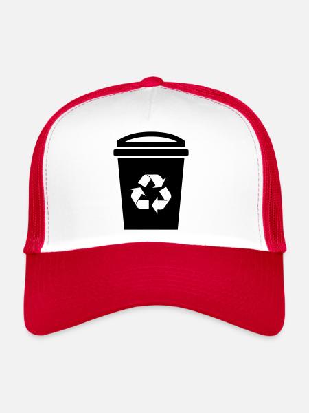 dustbin - Trucker Cap - white/red - Front