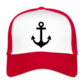Anker - Trucker Cap - Weiß/Rot - Vorne