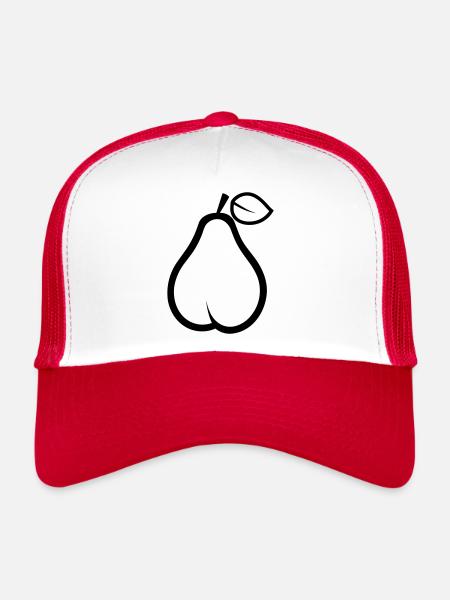 pear - Trucker Cap - white/red - Front